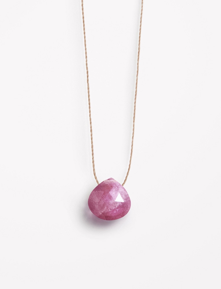 September Birthstone Halskette 'Pink Sapphire'