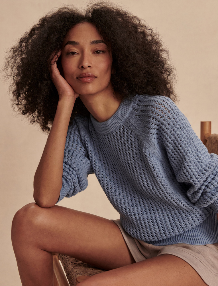 Clay Knit Sweat 'Rain Blue'
