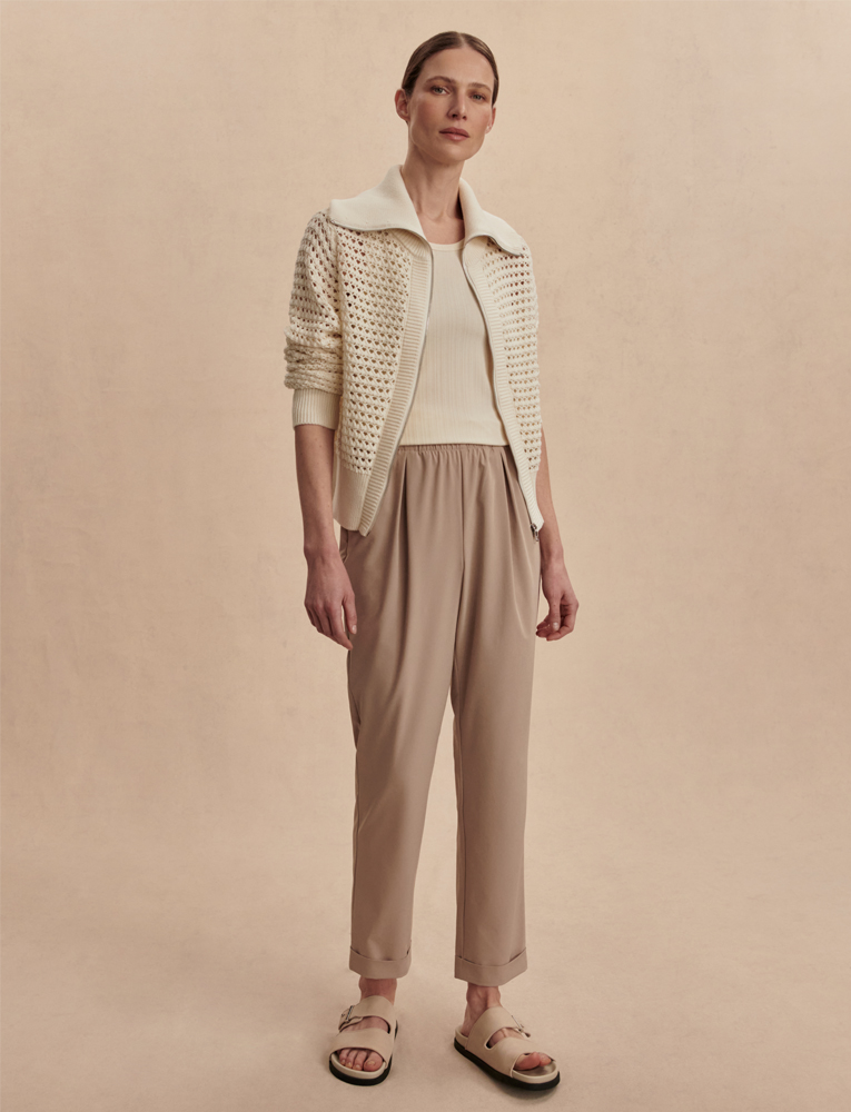 Alana Slim Tapered Cuff Pant 27 'Taupe Stone'