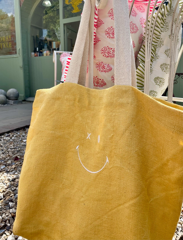 SMILE MORE Washed Linen Shopper 'marigold'