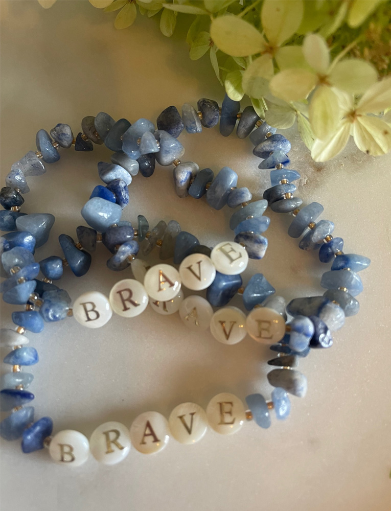 BRAVE Blue Quartz Crystal Bracelet 