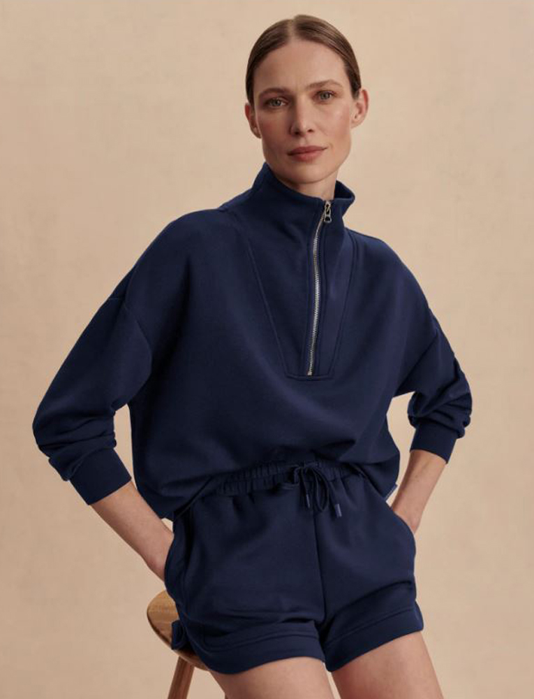 Hawley Half Zip Sweat 'Navy'