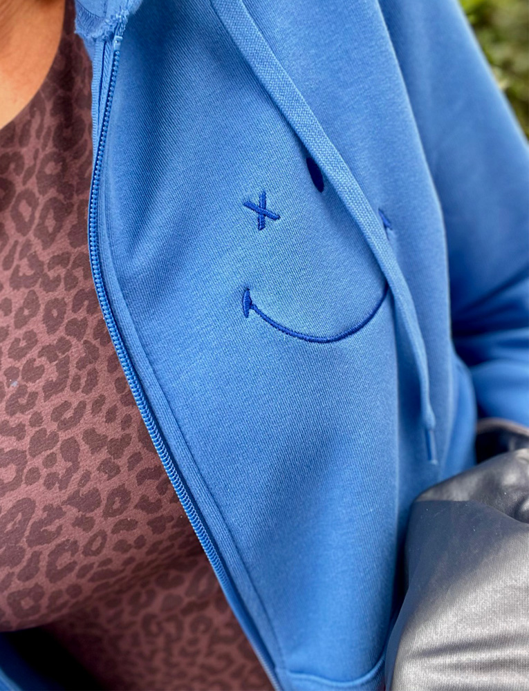 SMILE MORE Sweatjacke 'french blue'